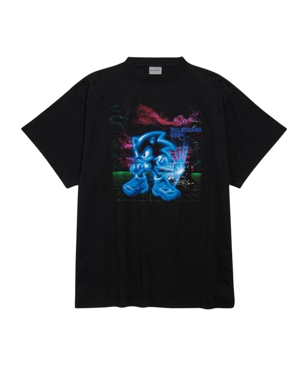 BALENCIAGA Черная футболка, фото 1