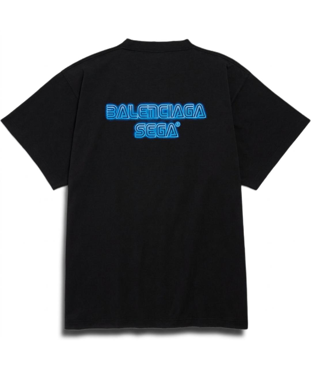 BALENCIAGA Черная футболка, фото 2
