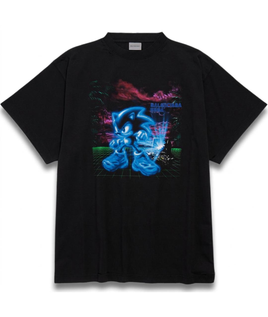 BALENCIAGA Черная футболка, фото 5