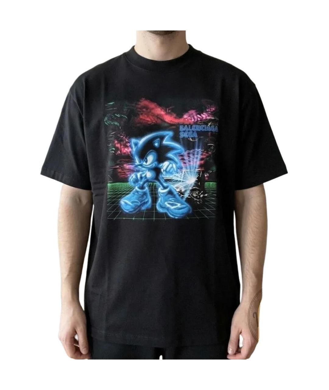 BALENCIAGA Черная футболка, фото 4
