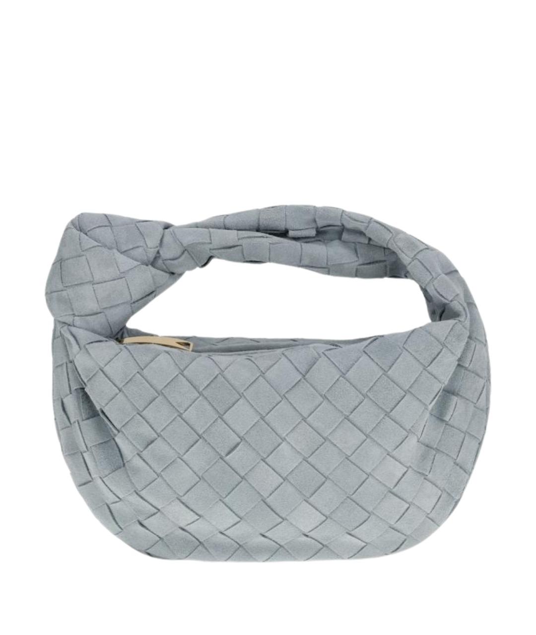 BOTTEGA VENETA Голубая замшевая сумка с короткими ручками, фото 1