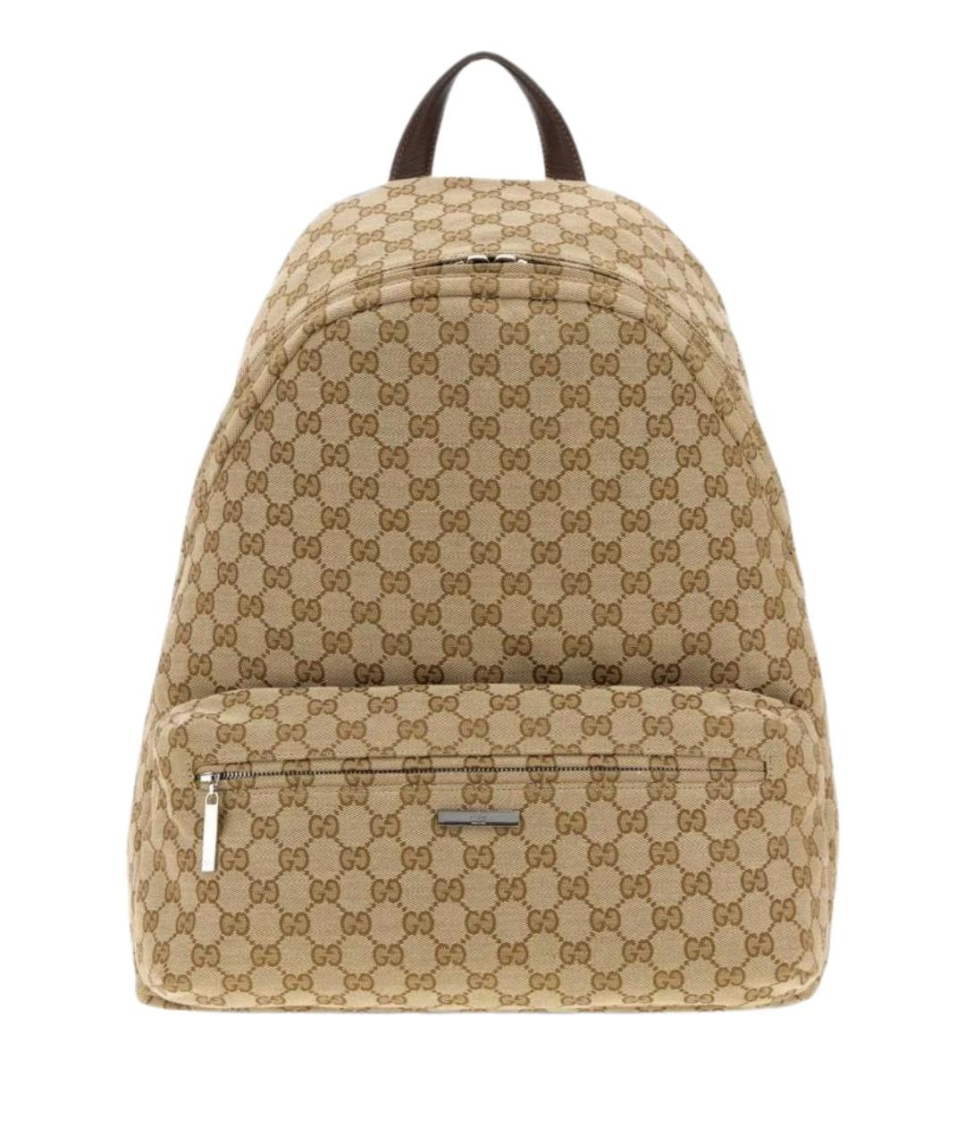 GUCCI Бежевый рюкзак из канвы, фото 1