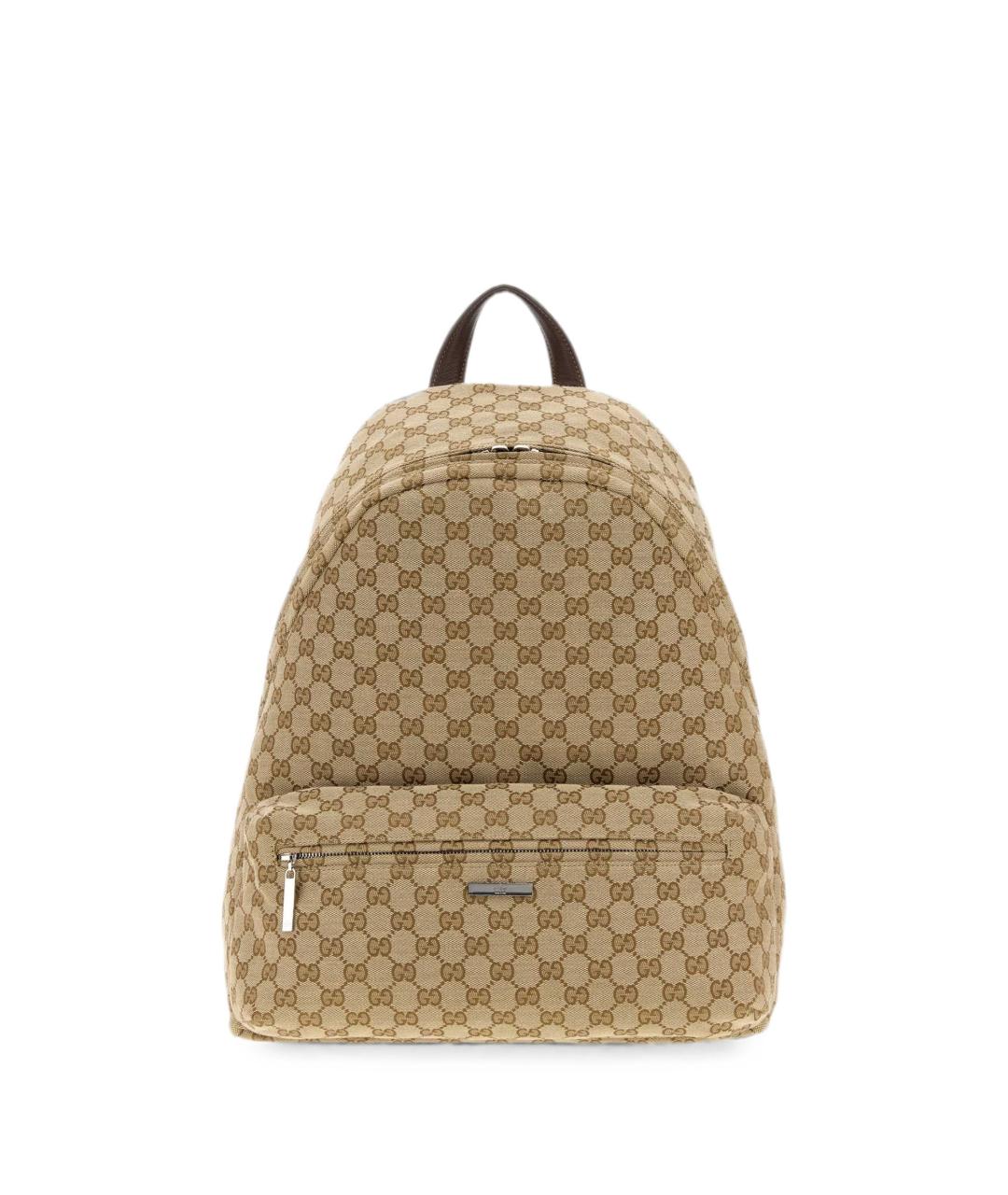 GUCCI Бежевый рюкзак из канвы, фото 4