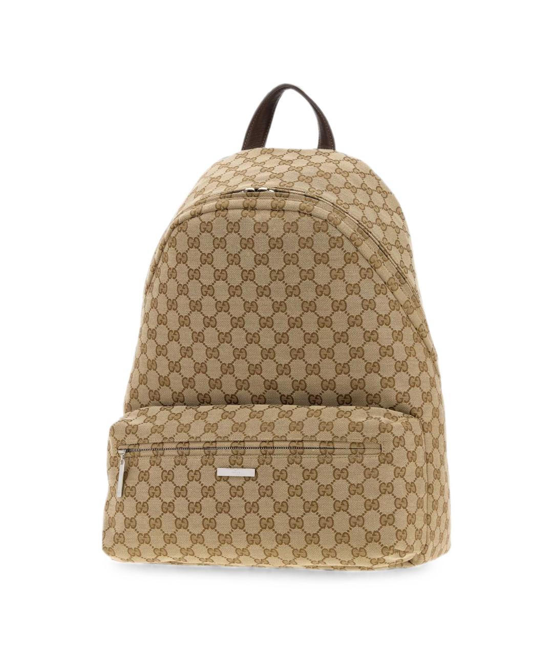 GUCCI Бежевый рюкзак из канвы, фото 2