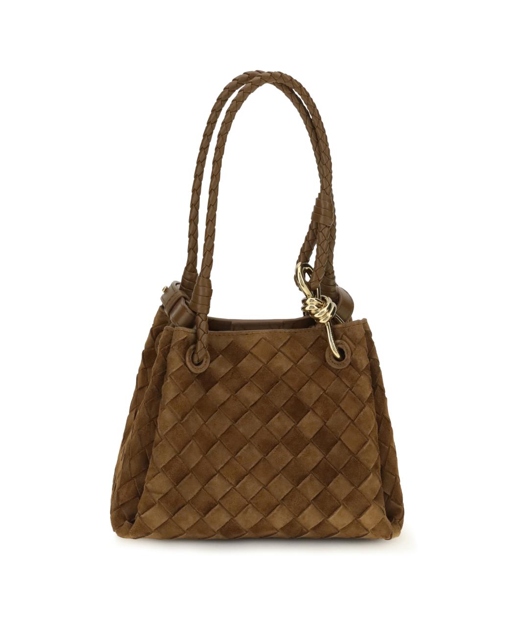 BOTTEGA VENETA Коричневая замшевая сумка через плечо, фото 5