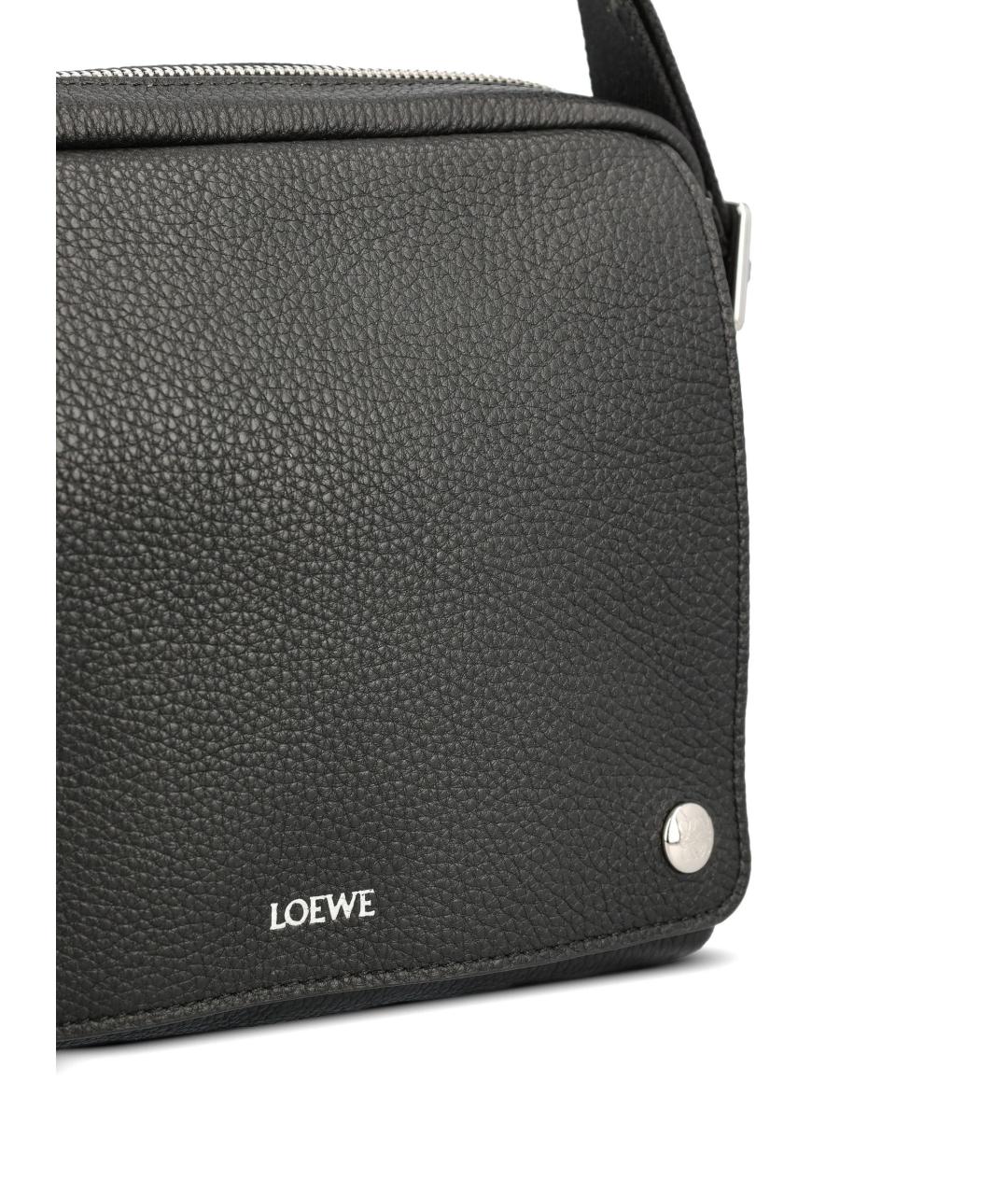 LOEWE Черная кожаная сумка на плечо, фото 3