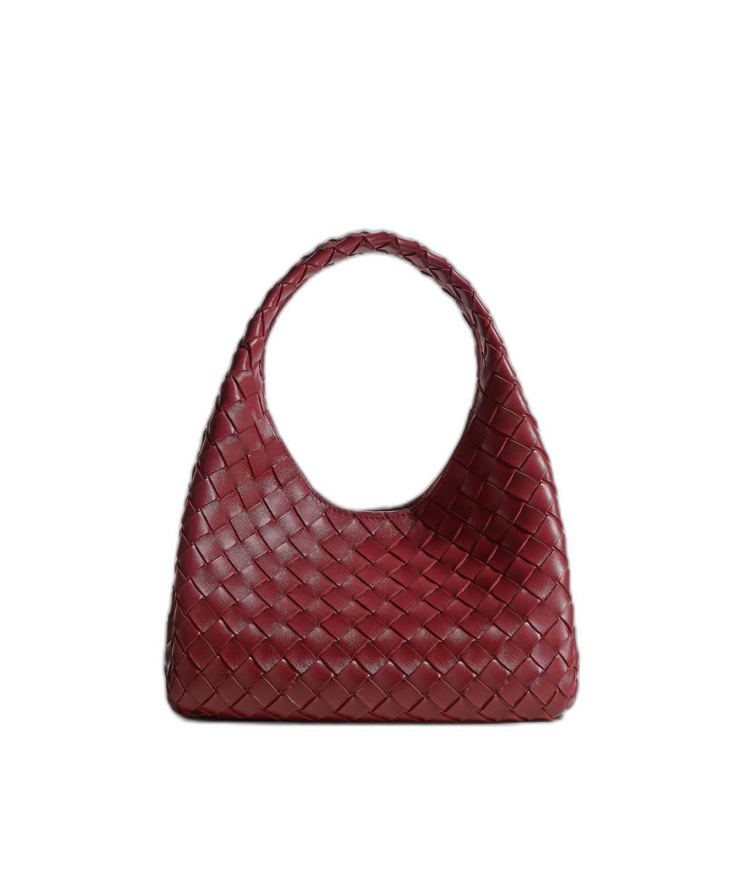BOTTEGA VENETA Красная кожаная сумка через плечо, фото 5