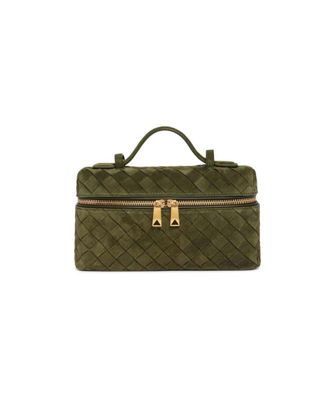BOTTEGA VENETA Зеленая замшевая сумка через плечо, фото 5