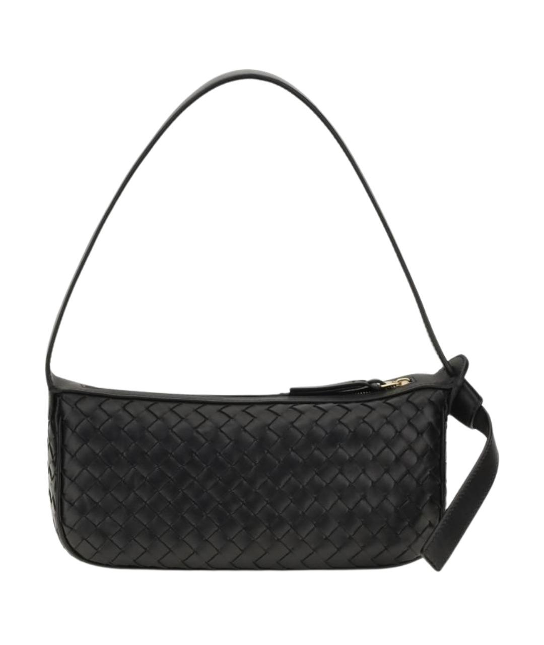 BOTTEGA VENETA Черная кожаная сумка через плечо, фото 1