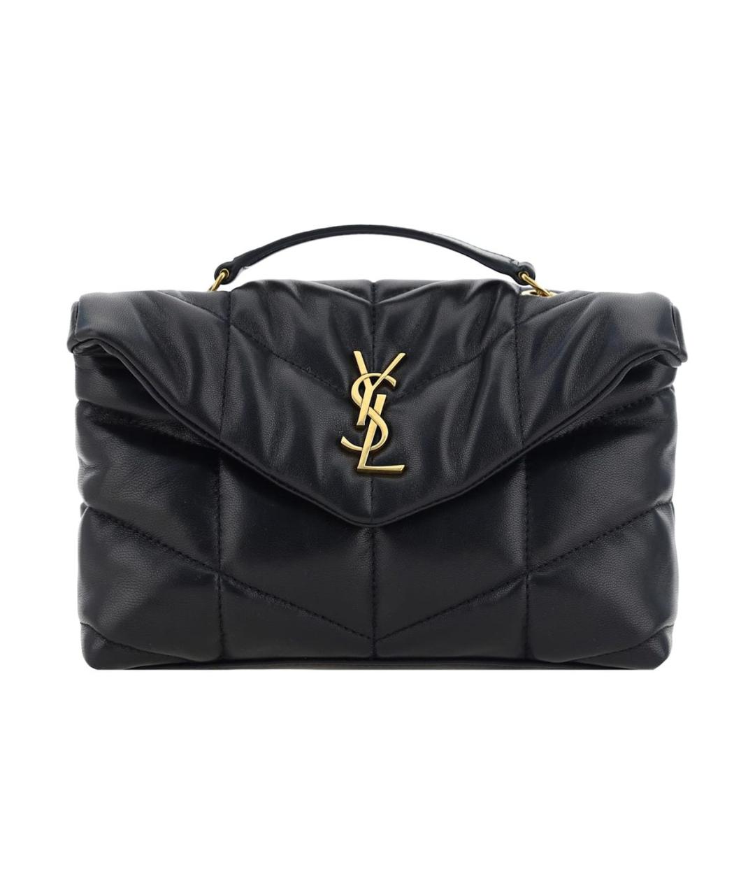 SAINT LAURENT Черная кожаная сумка через плечо, фото 6