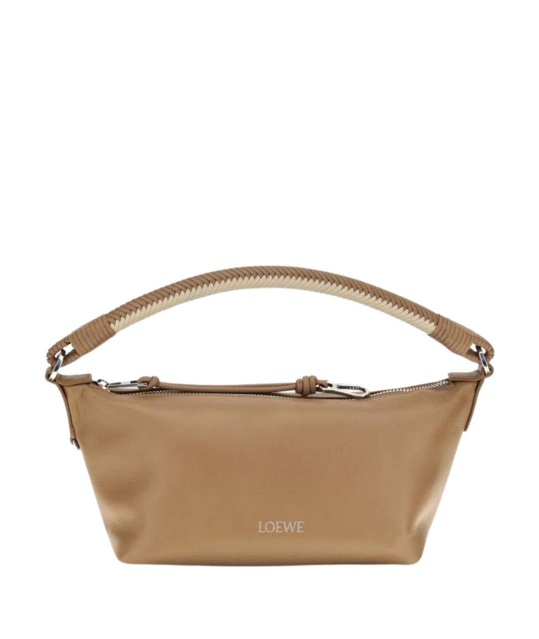 LOEWE Бежевая кожаная сумка через плечо, фото 1