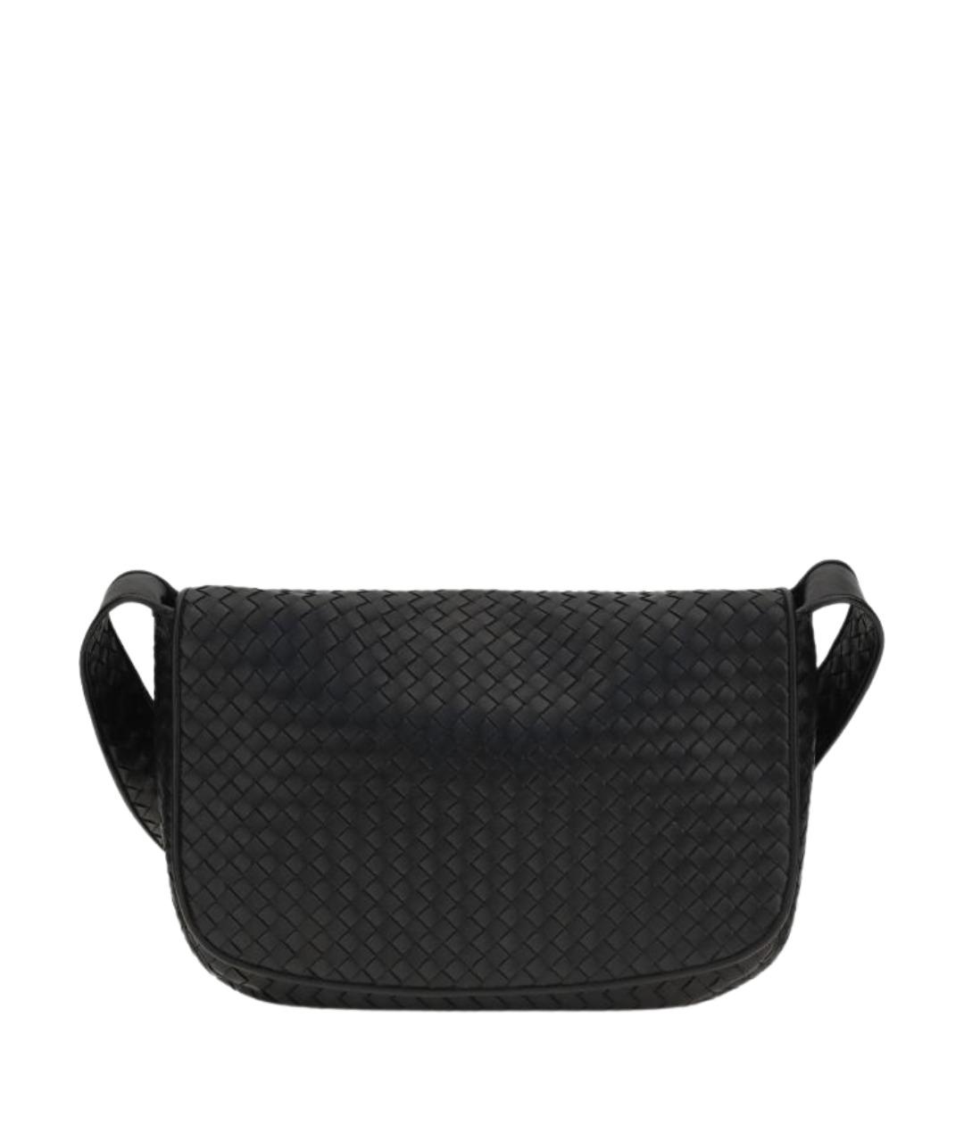 BOTTEGA VENETA Черная кожаная сумка на плечо, фото 1
