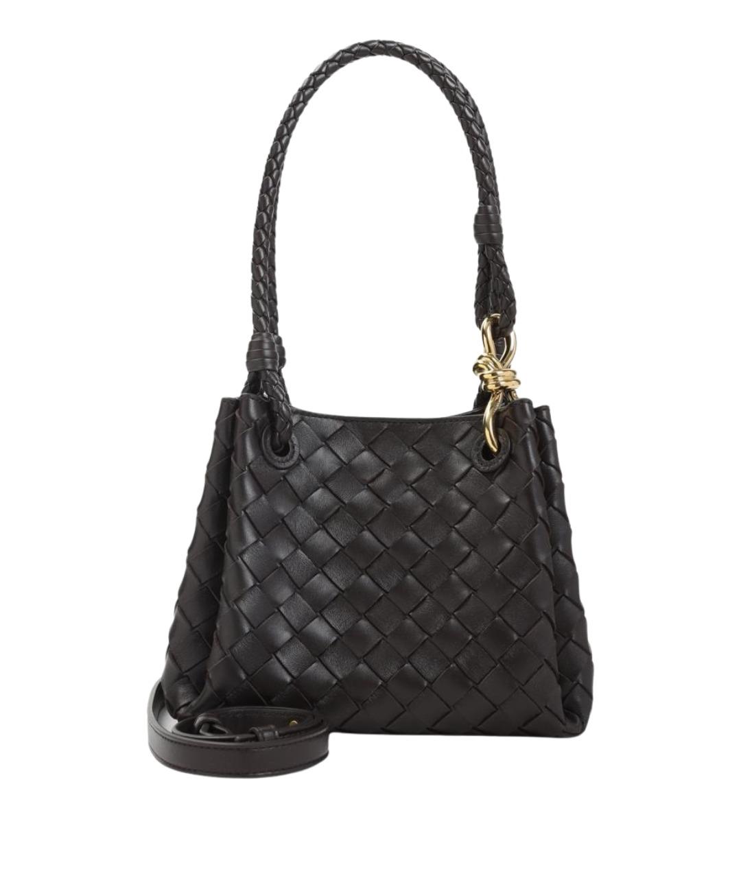 BOTTEGA VENETA Коричневая кожаная сумка через плечо, фото 1