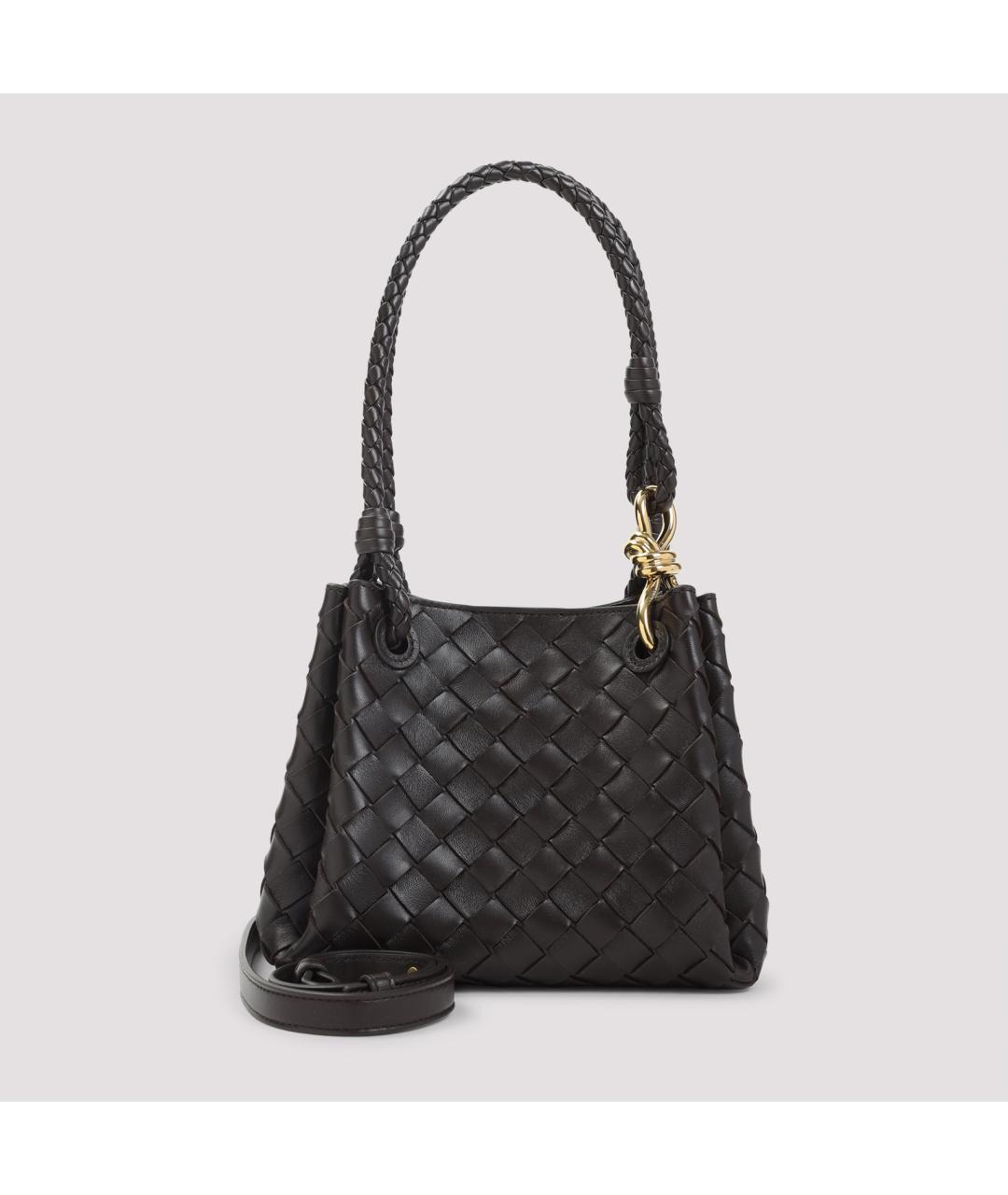 BOTTEGA VENETA Коричневая кожаная сумка через плечо, фото 2