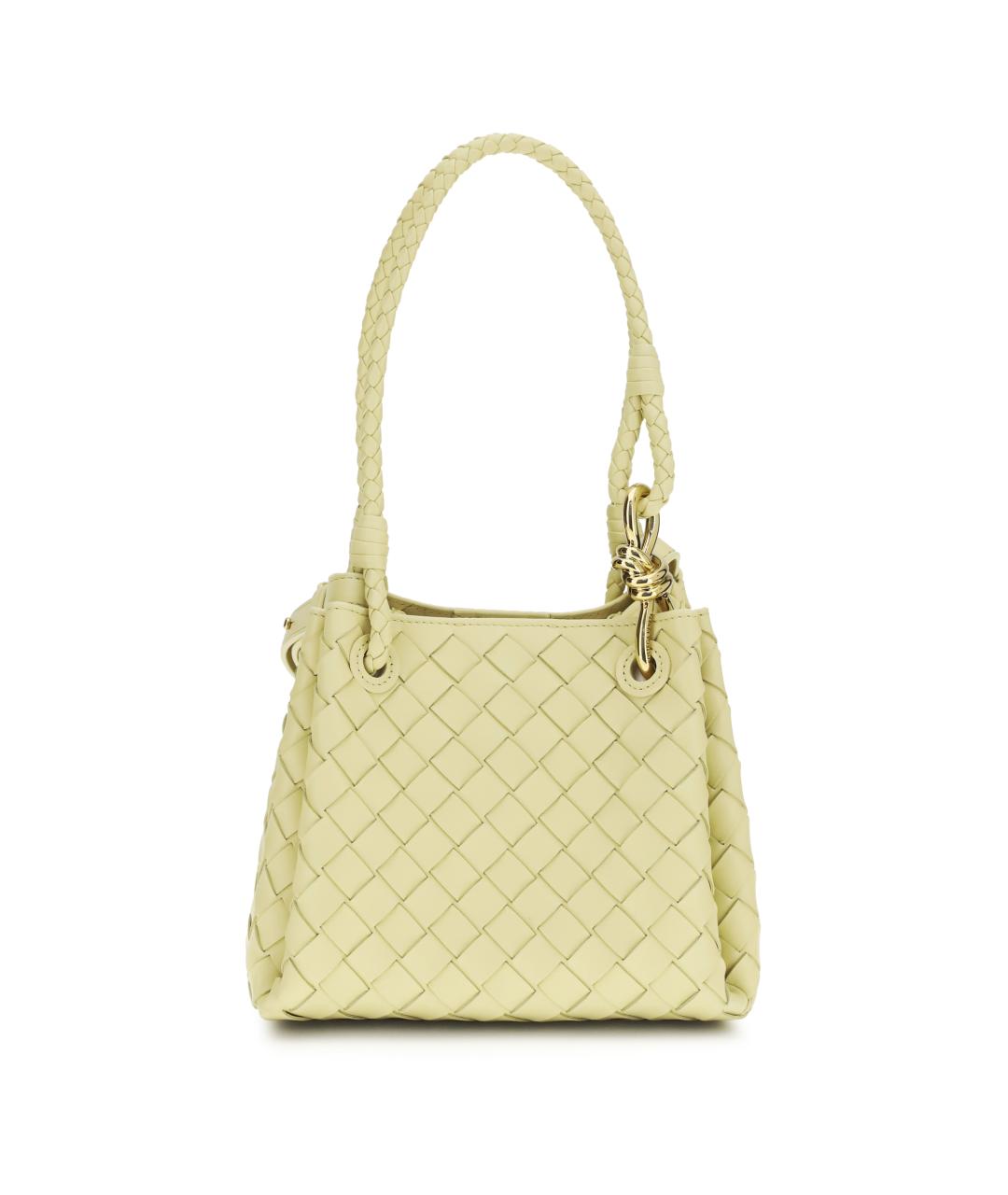 BOTTEGA VENETA Желтая кожаная сумка через плечо, фото 5