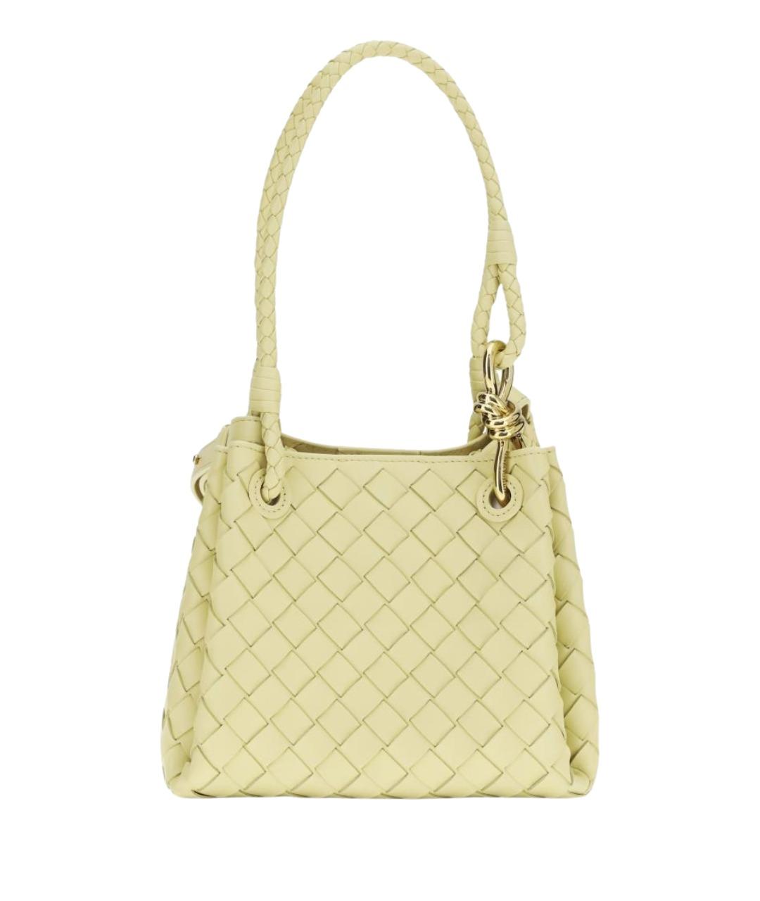 BOTTEGA VENETA Желтая кожаная сумка через плечо, фото 1