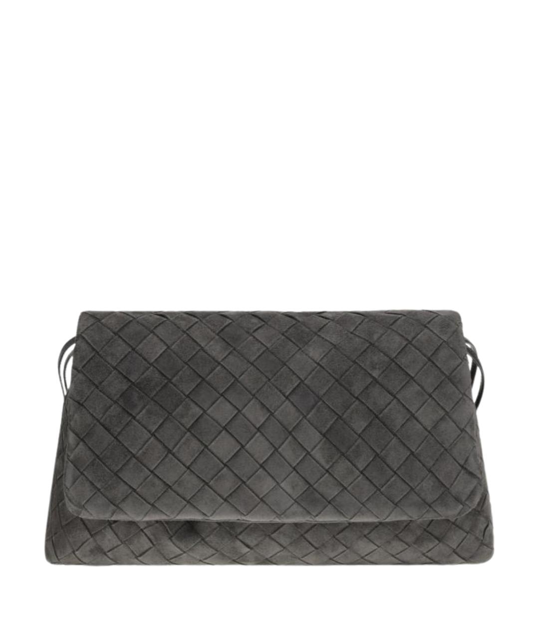 BOTTEGA VENETA Серая замшевая сумка через плечо, фото 1
