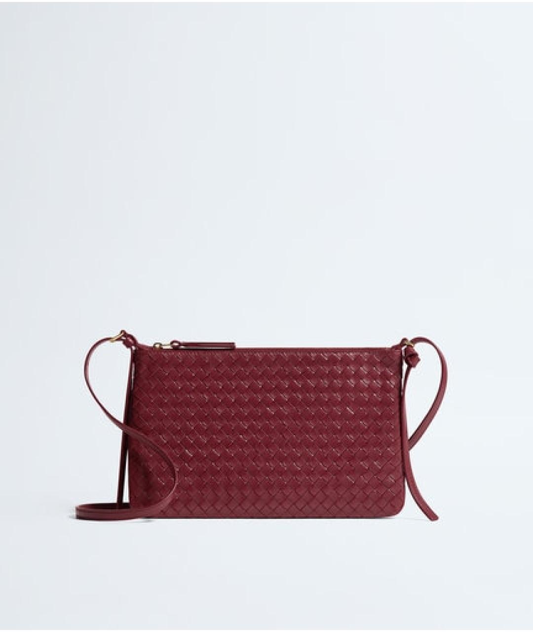 BOTTEGA VENETA Красная кожаная сумка через плечо, фото 6