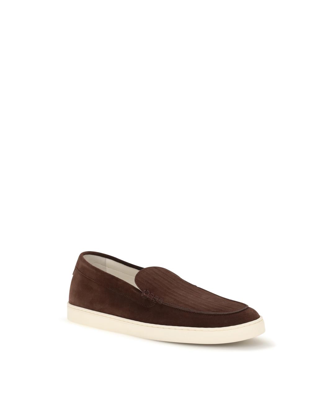 BRUNELLO CUCINELLI Бордовые кожаные лоферы, фото 2