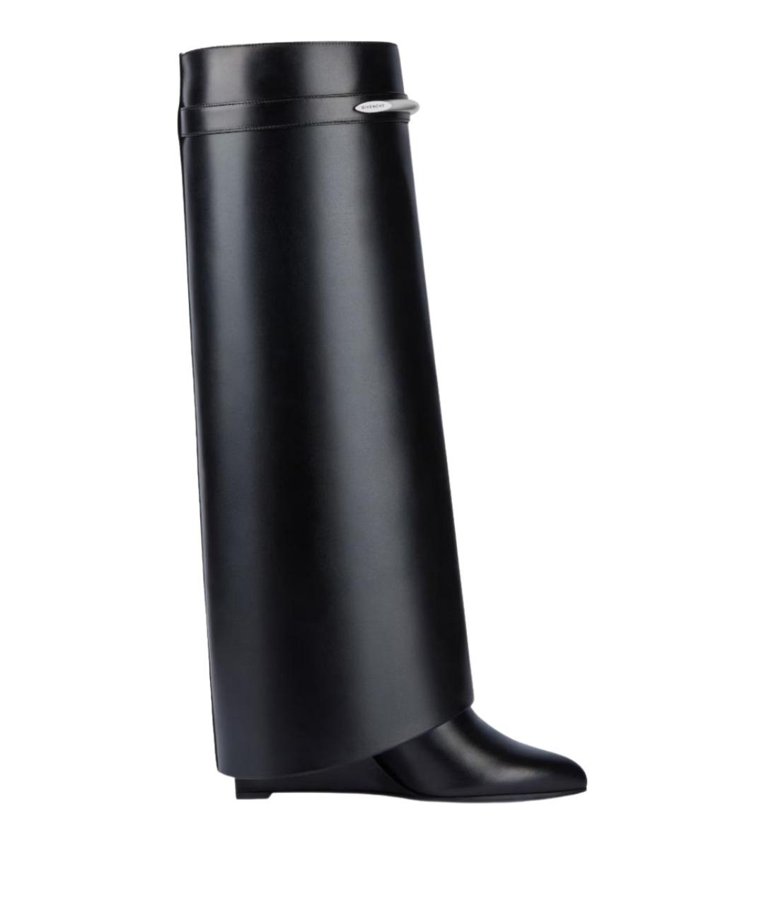 GIVENCHY Черные кожаные сапоги, фото 1