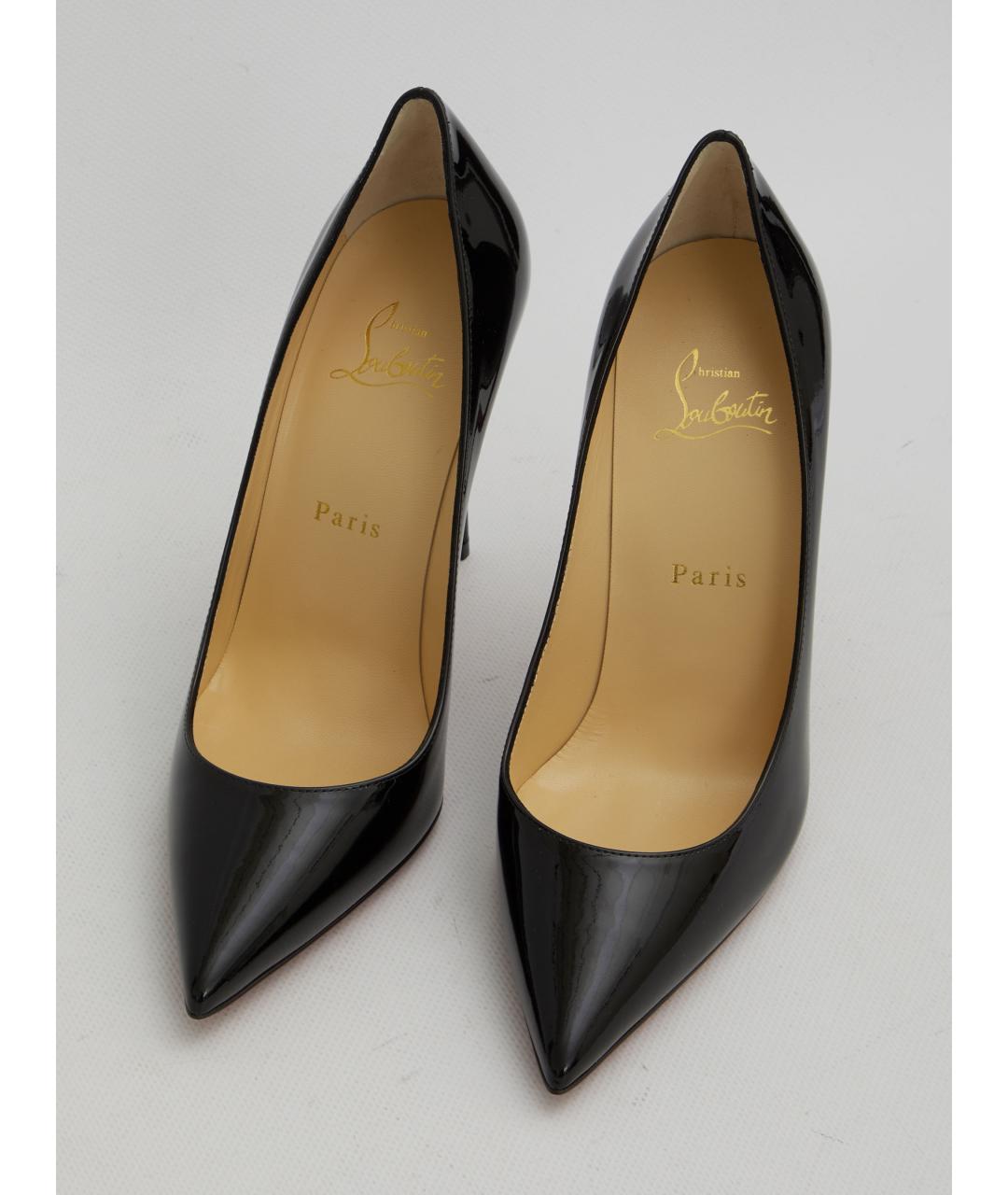 CHRISTIAN LOUBOUTIN Черные кожаные туфли, фото 5