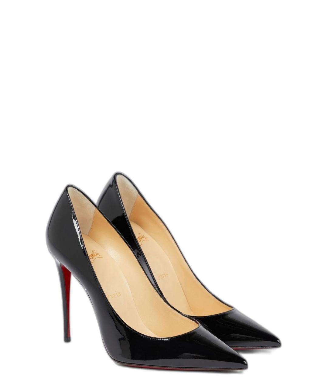 CHRISTIAN LOUBOUTIN Черные кожаные туфли, фото 2