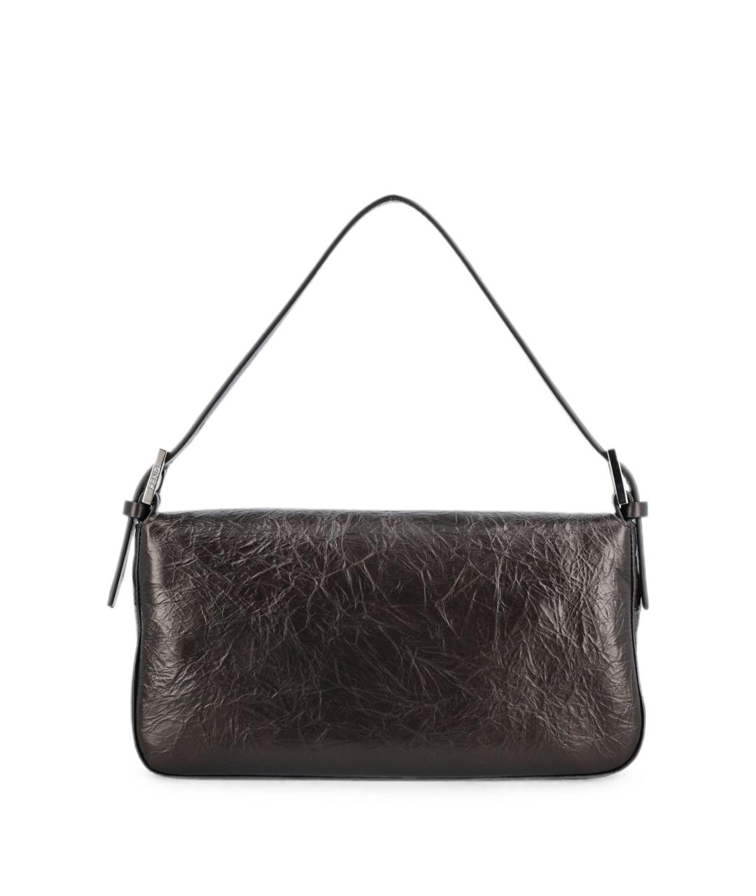 FENDI Черная кожаная сумка через плечо, фото 3