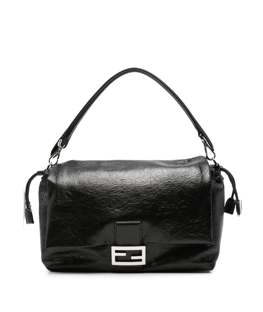 FENDI Черная кожаная сумка через плечо, фото 1