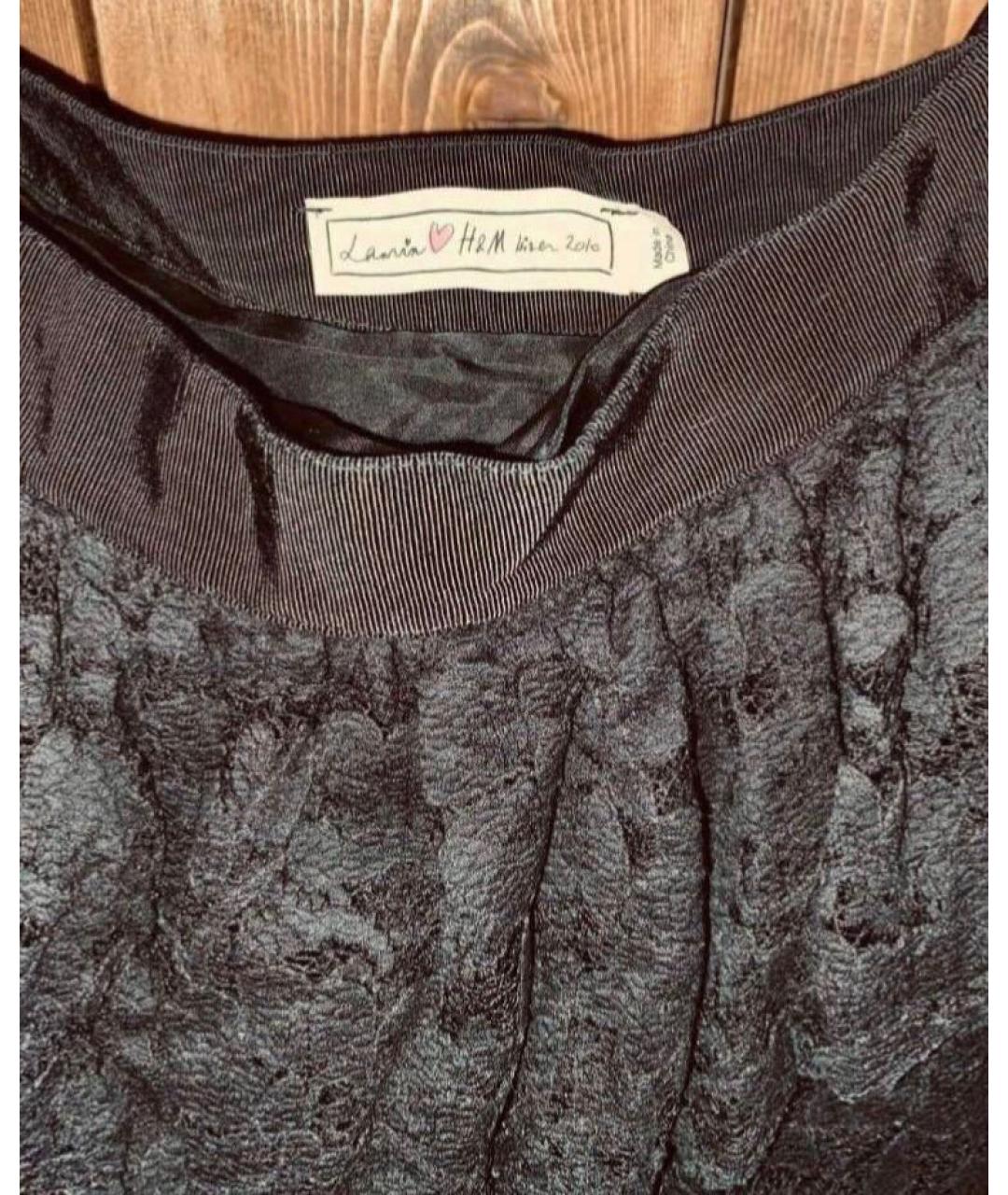 LANVIN Черная хлопковая юбка мини, фото 3