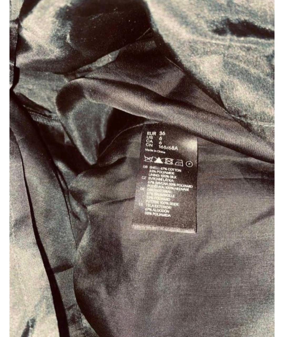LANVIN Черная хлопковая юбка мини, фото 5