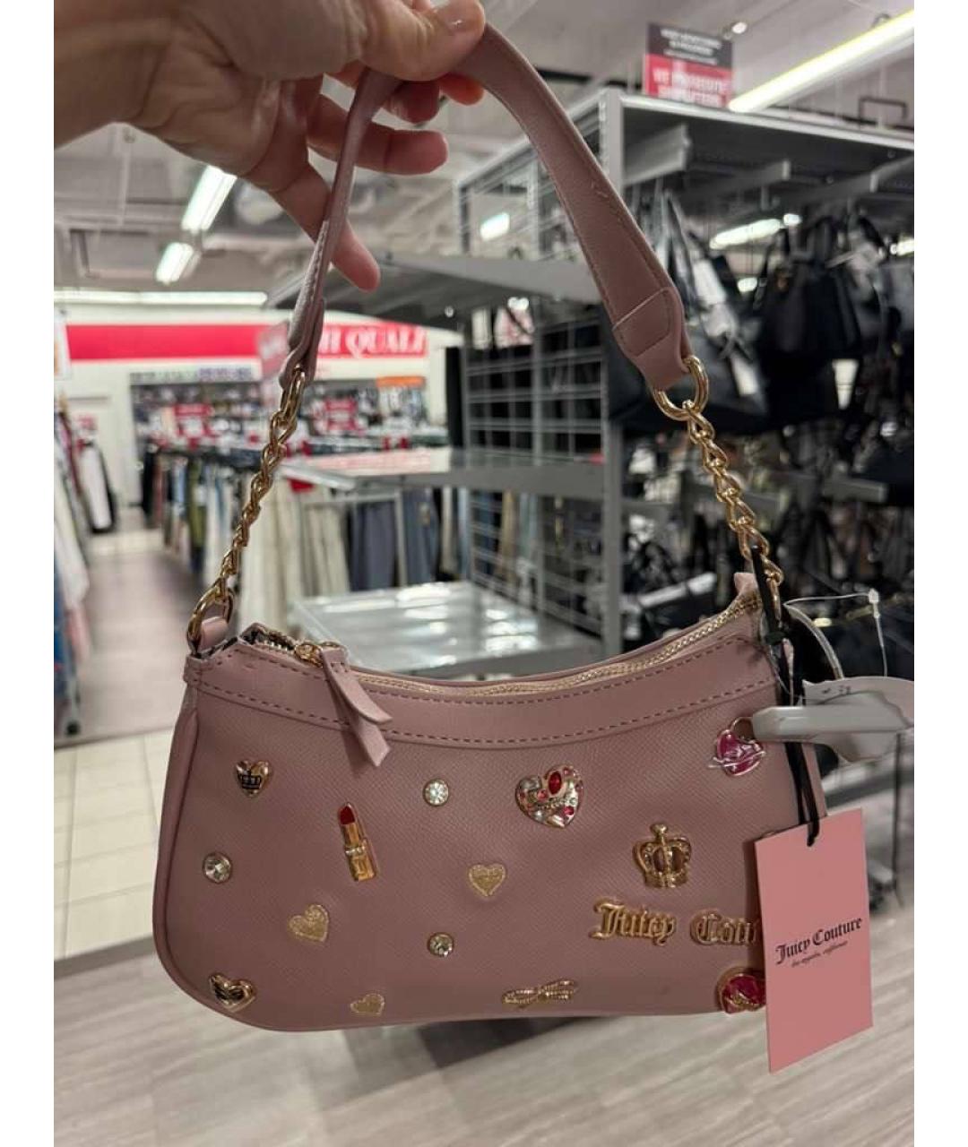 JUICY COUTURE Розовая сумка с короткими ручками, фото 4