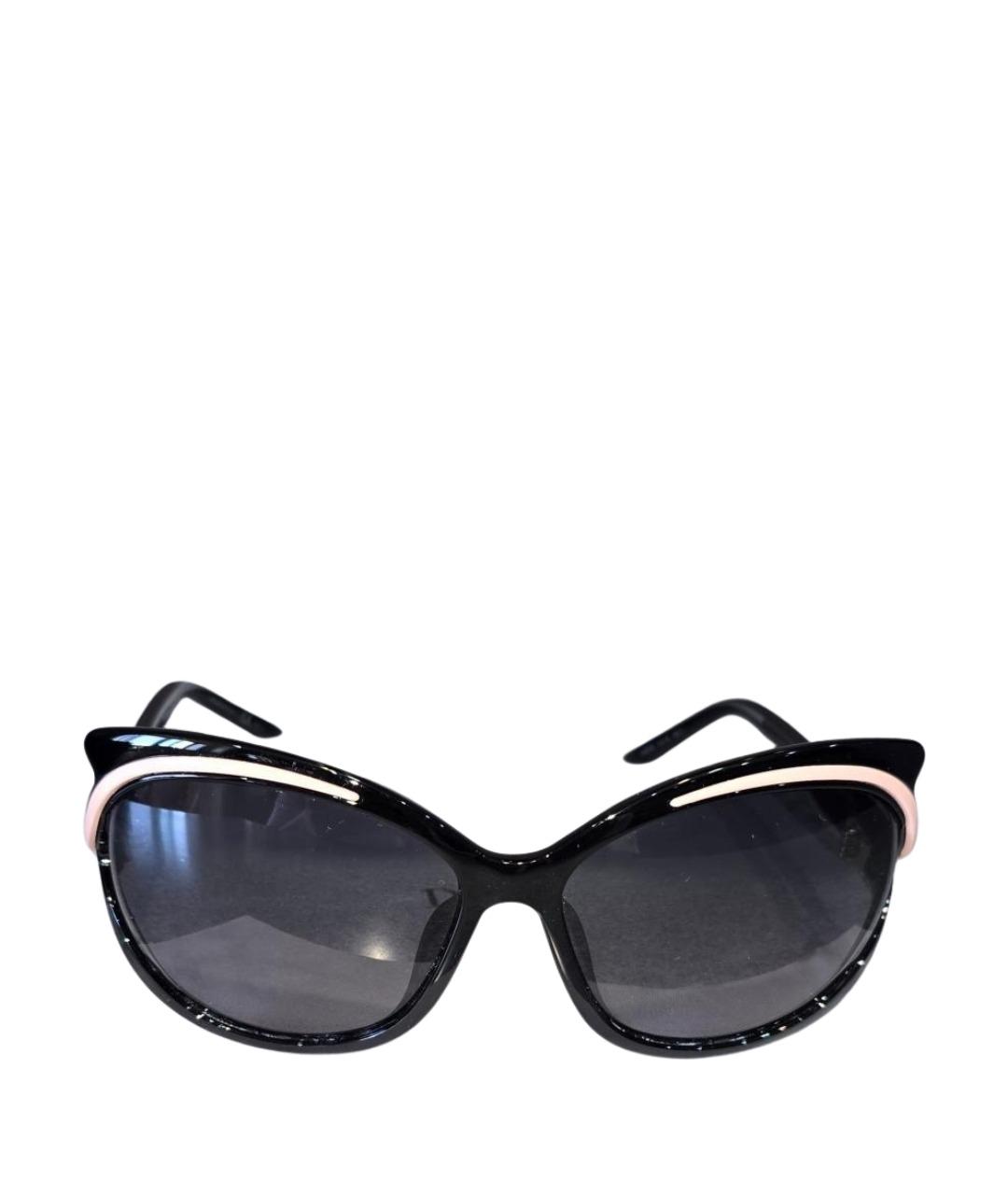 CHRISTIAN DIOR Черные пластиковые солнцезащитные очки, фото 1