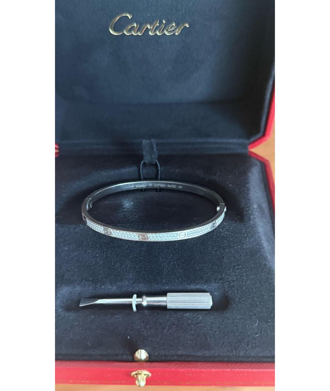 CARTIER Серебряный браслет из белого золота, фото 2
