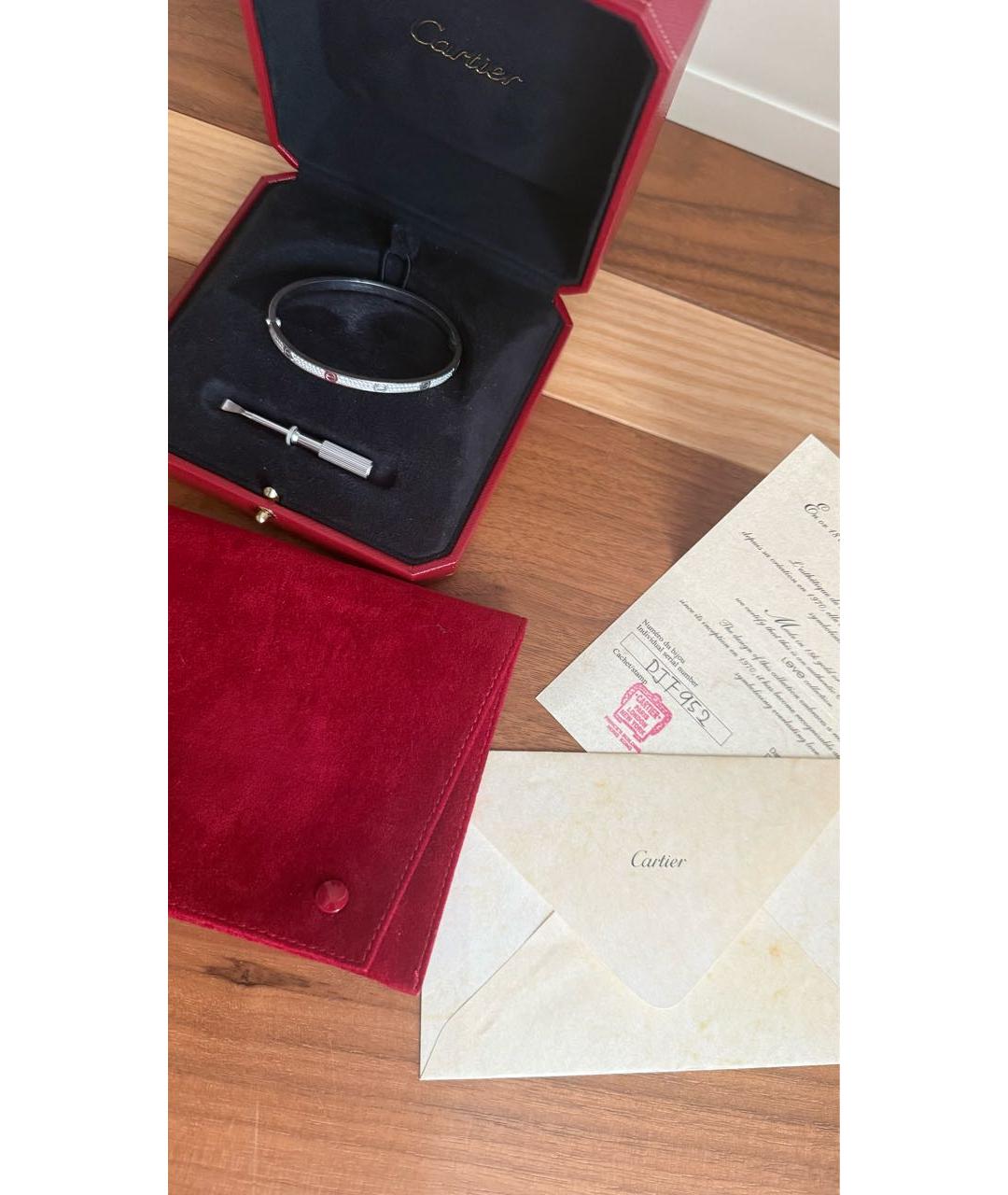 CARTIER Серебряный браслет из белого золота, фото 4