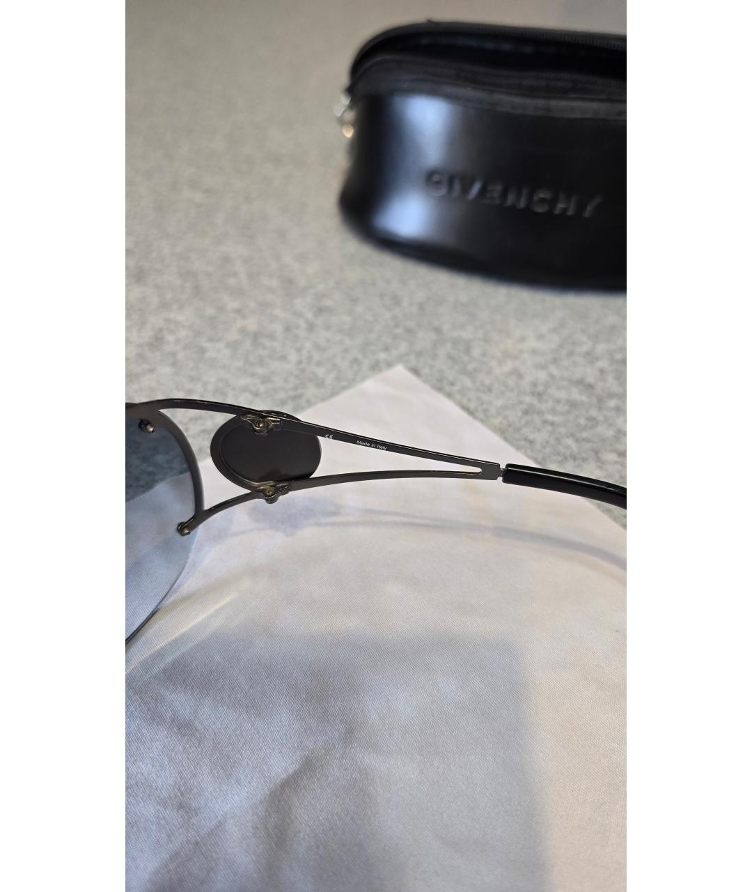GIVENCHY Черные металлические солнцезащитные очки, фото 5
