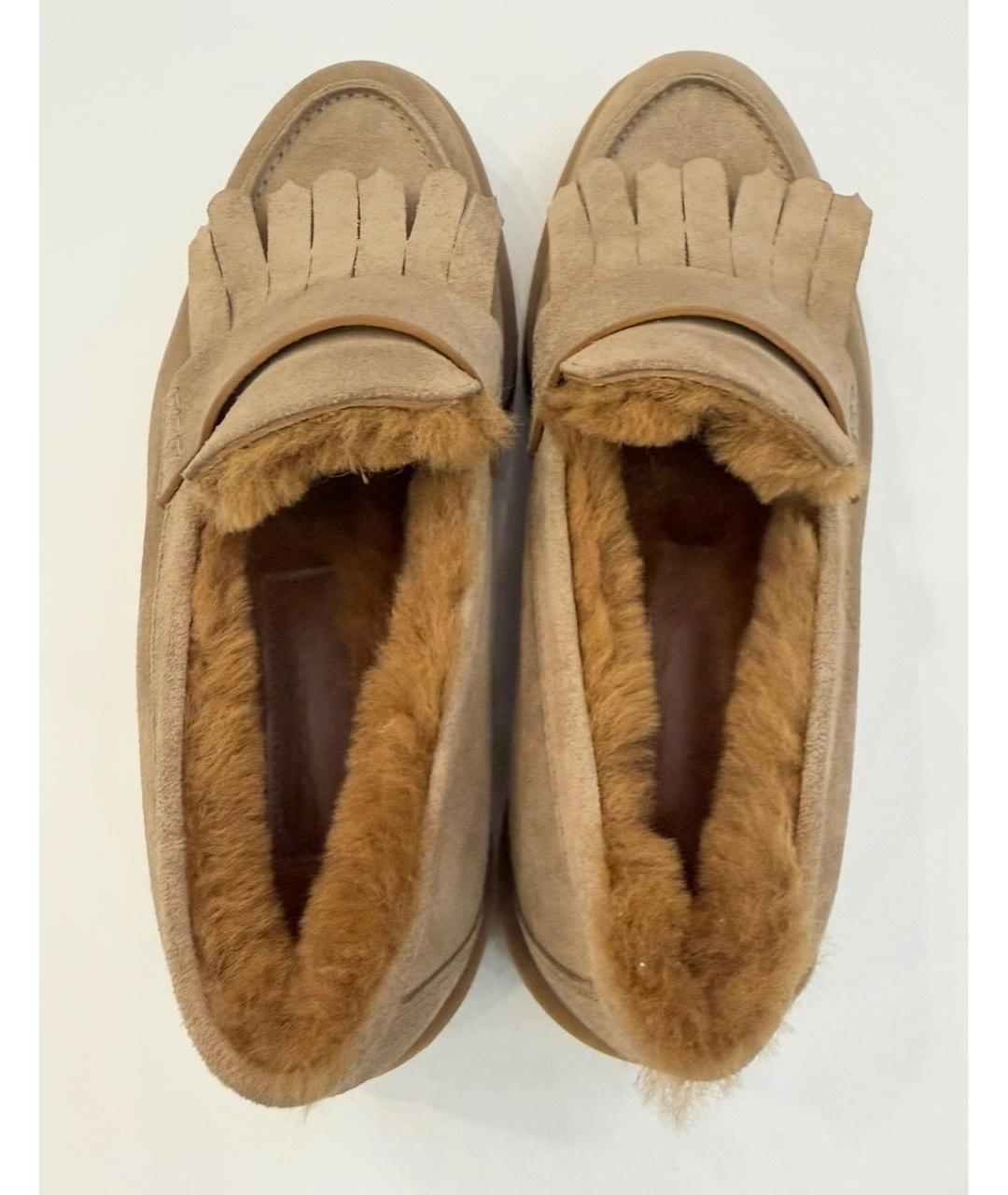 SANTONI Коричневые замшевые брогги и оксфорды, фото 3