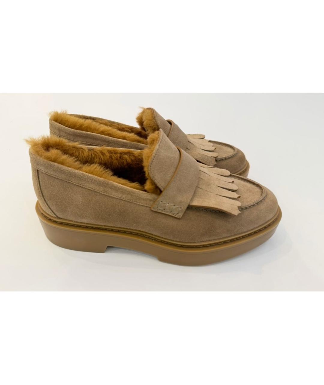 SANTONI Коричневые замшевые брогги и оксфорды, фото 8