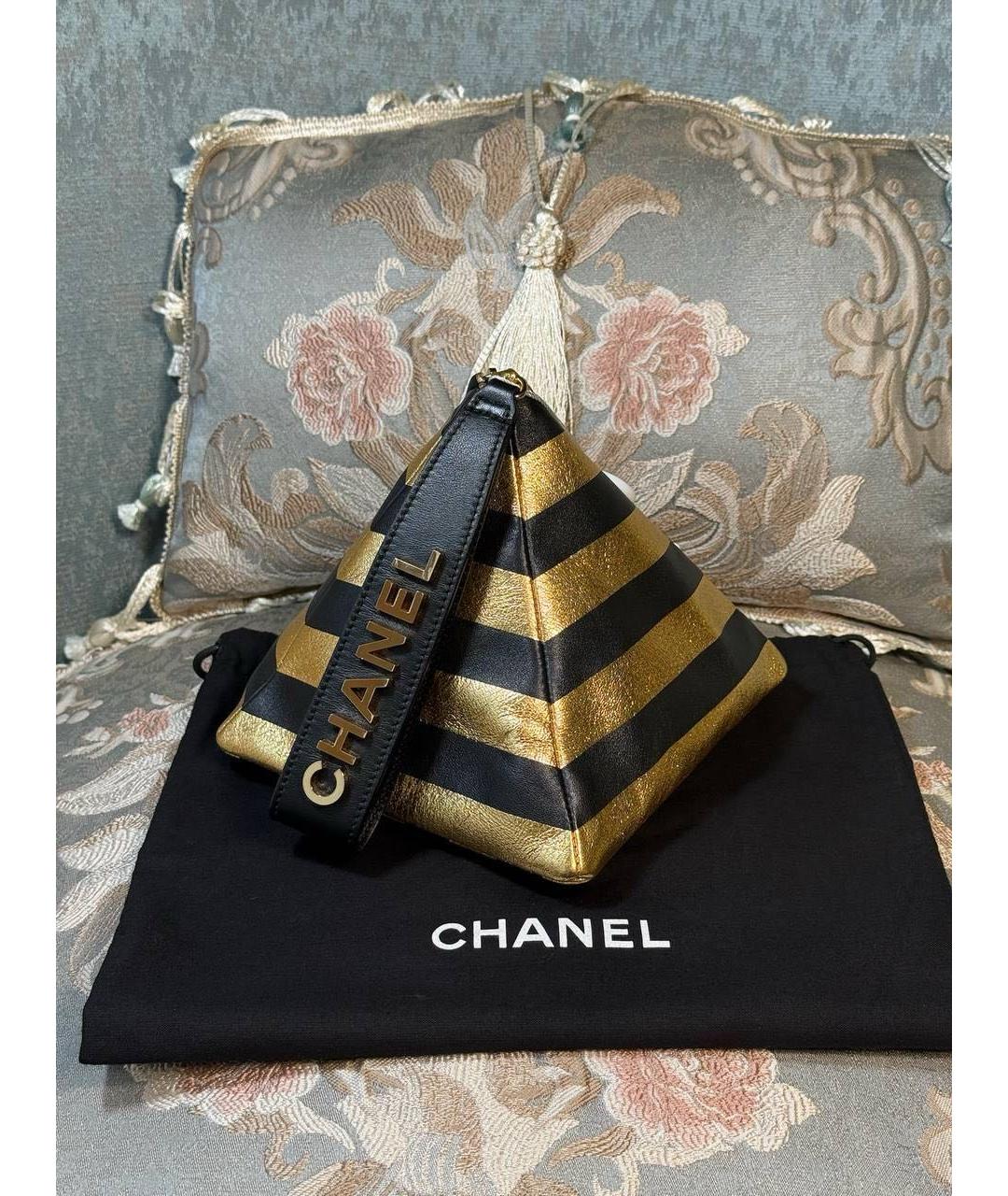 CHANEL Черная кожаная сумка с короткими ручками, фото 2