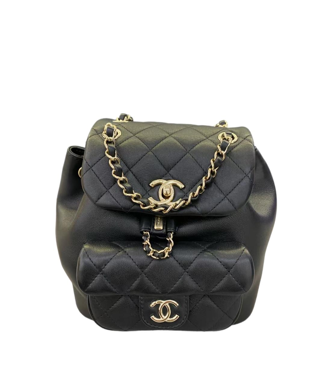 CHANEL Черный кожаный рюкзак, фото 6