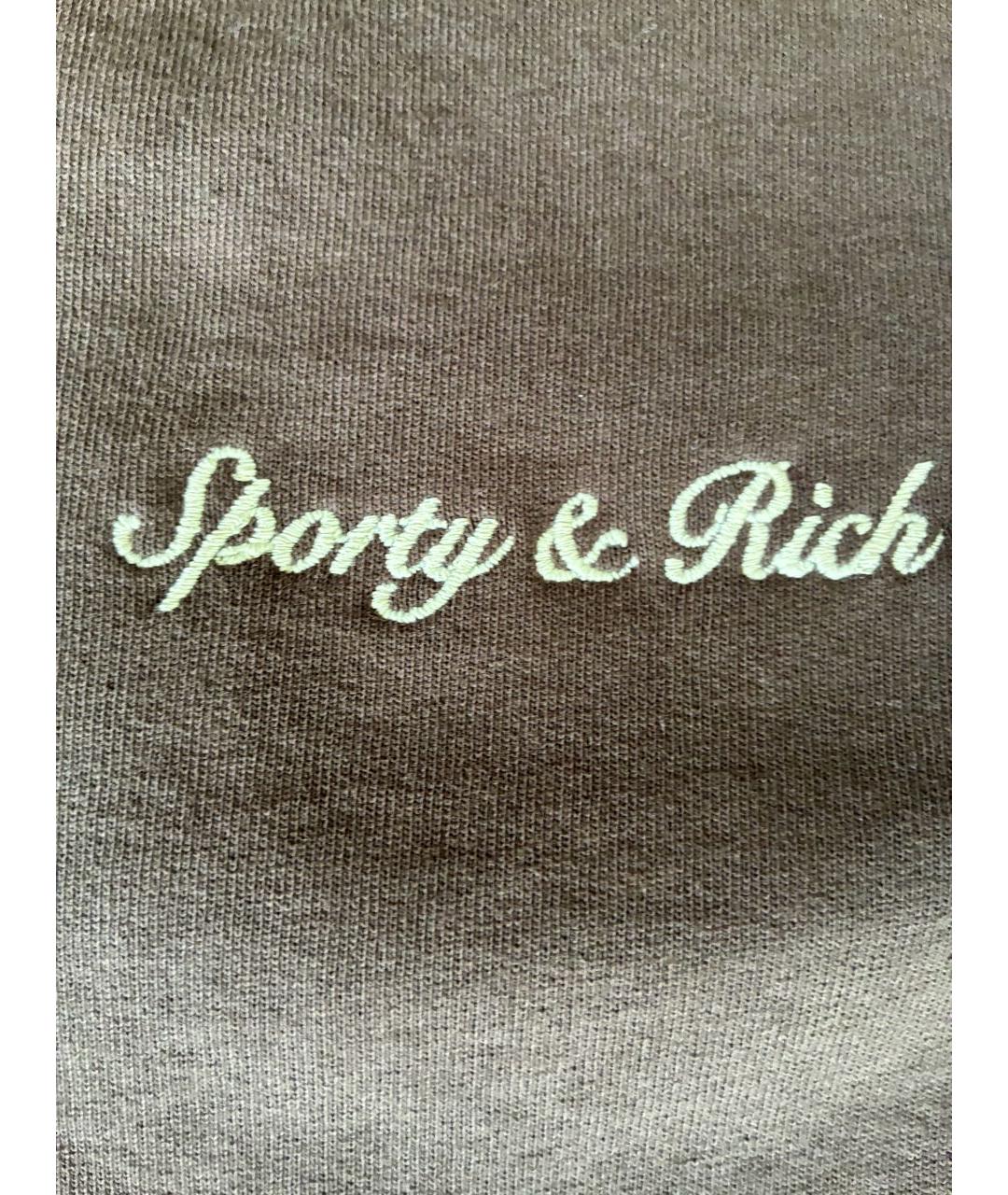 SPORTY AND RICH Коричневый хлопковый спортивные костюмы, фото 4