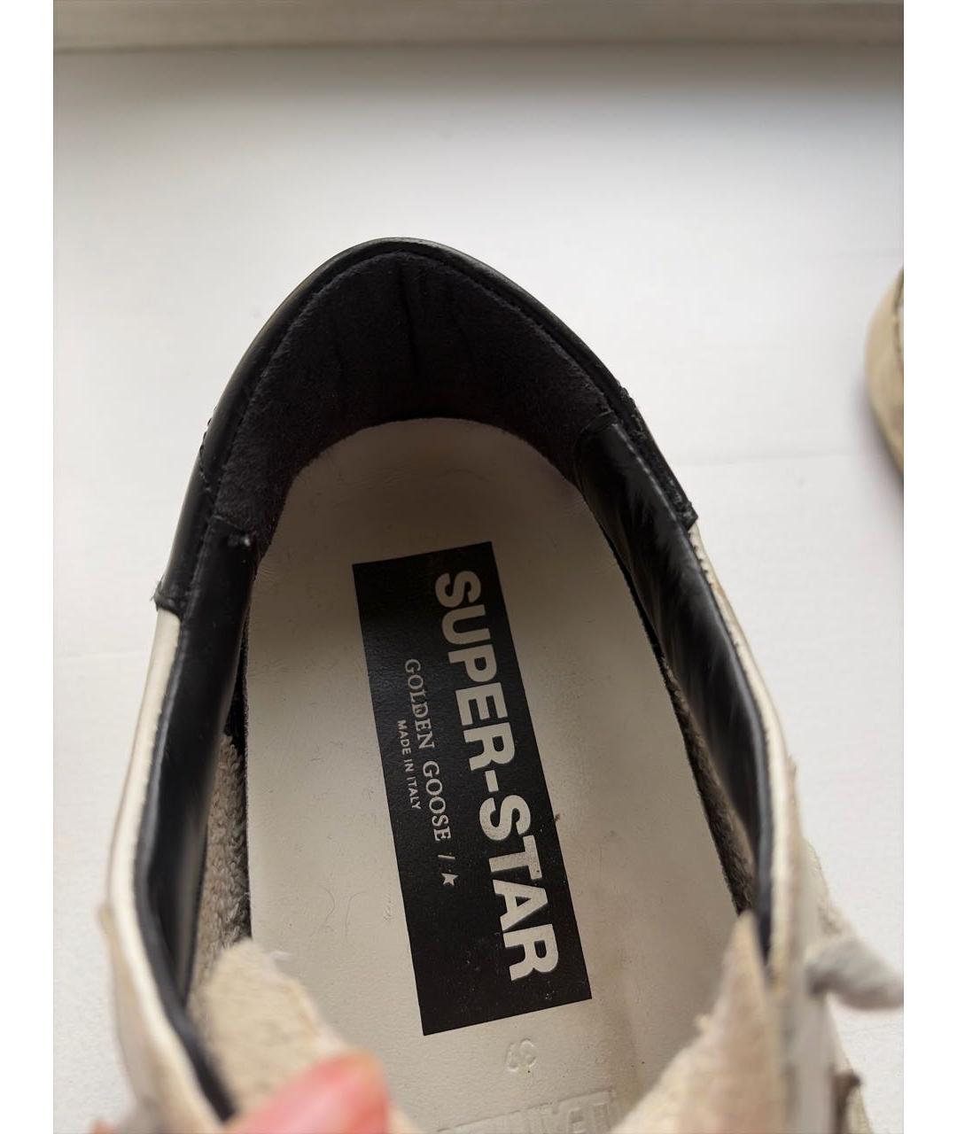 GOLDEN GOOSE Белые кожаные кроссовки, фото 5