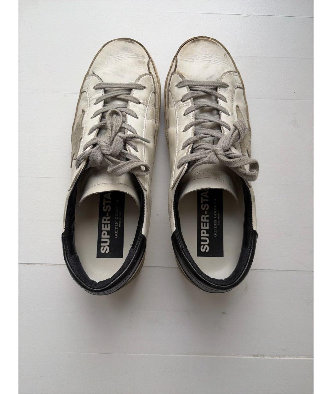 GOLDEN GOOSE Белые кожаные кроссовки, фото 3
