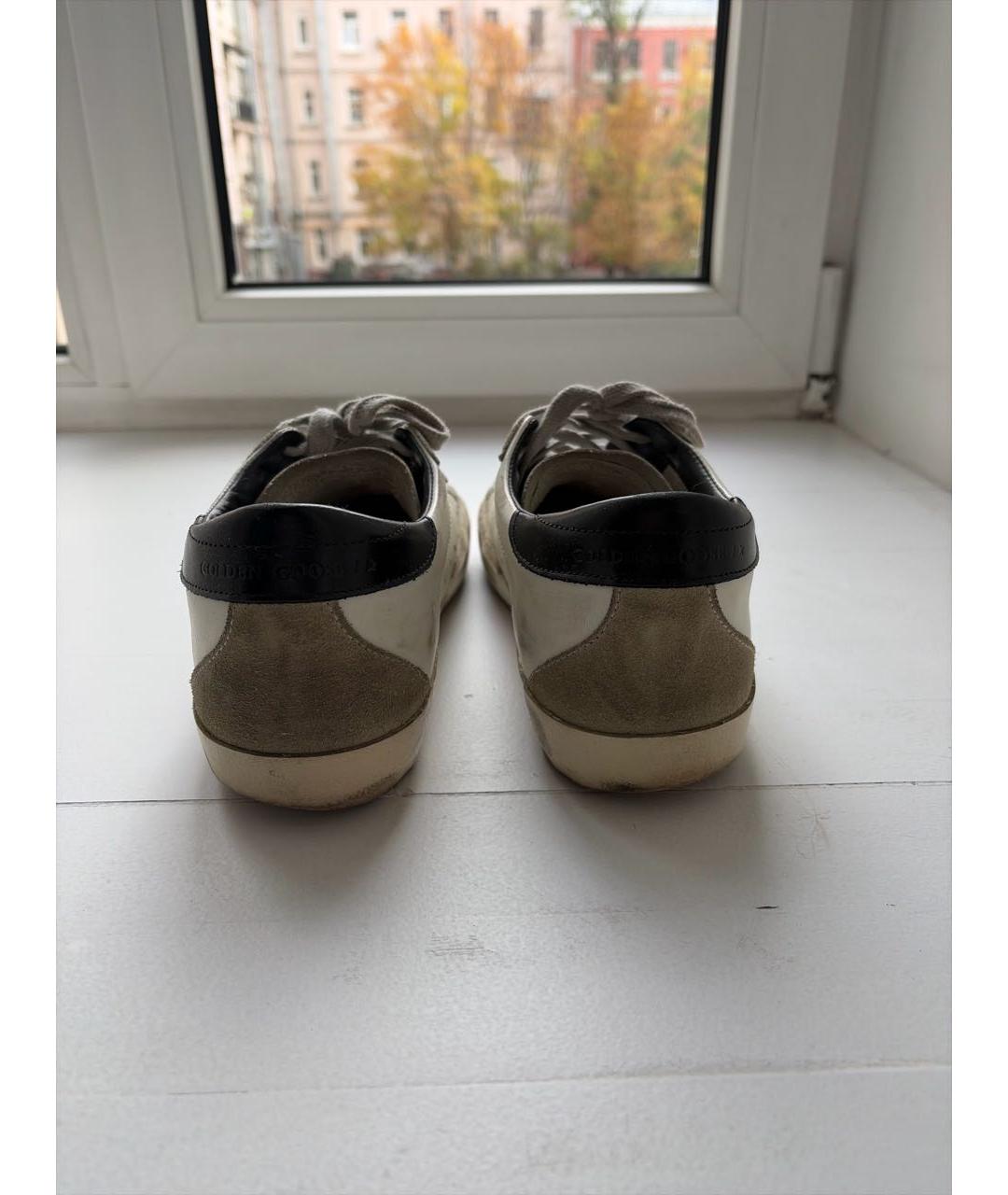 GOLDEN GOOSE Белые кожаные кроссовки, фото 4