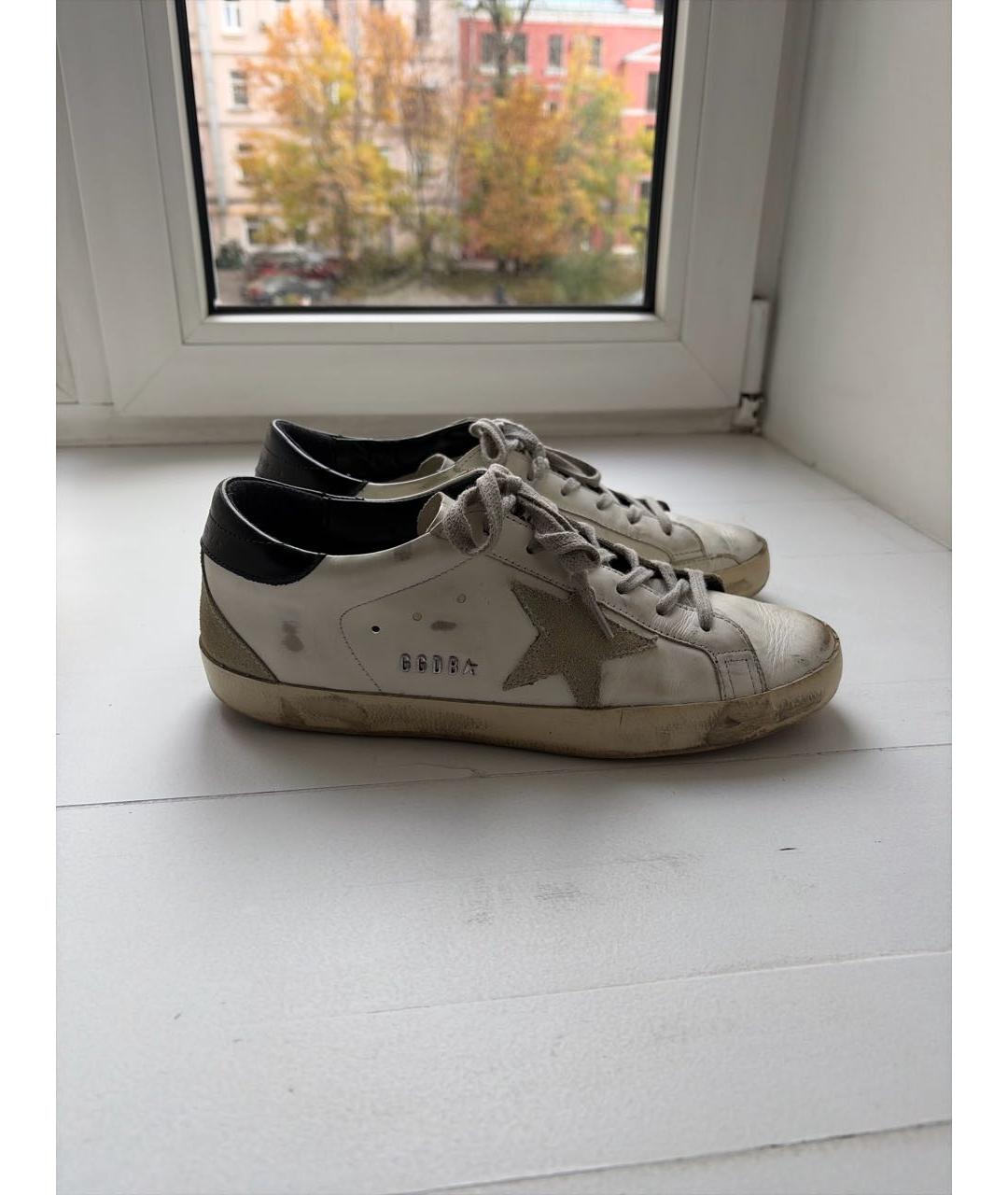 GOLDEN GOOSE Белые кожаные кроссовки, фото 9