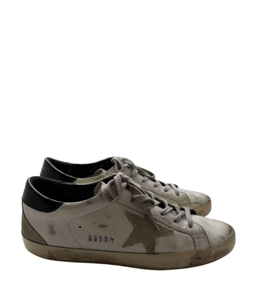 GOLDEN GOOSE Белые кожаные кроссовки, фото 1