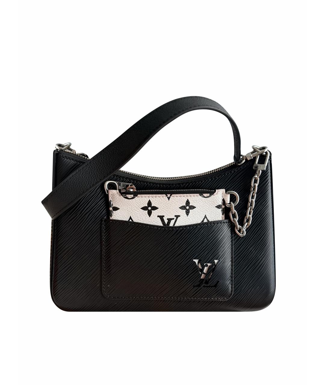LOUIS VUITTON Черная кожаная сумка через плечо, фото 1