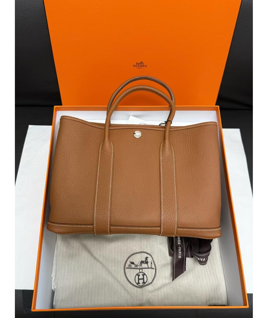 HERMES Кожаная сумка тоут, фото 5