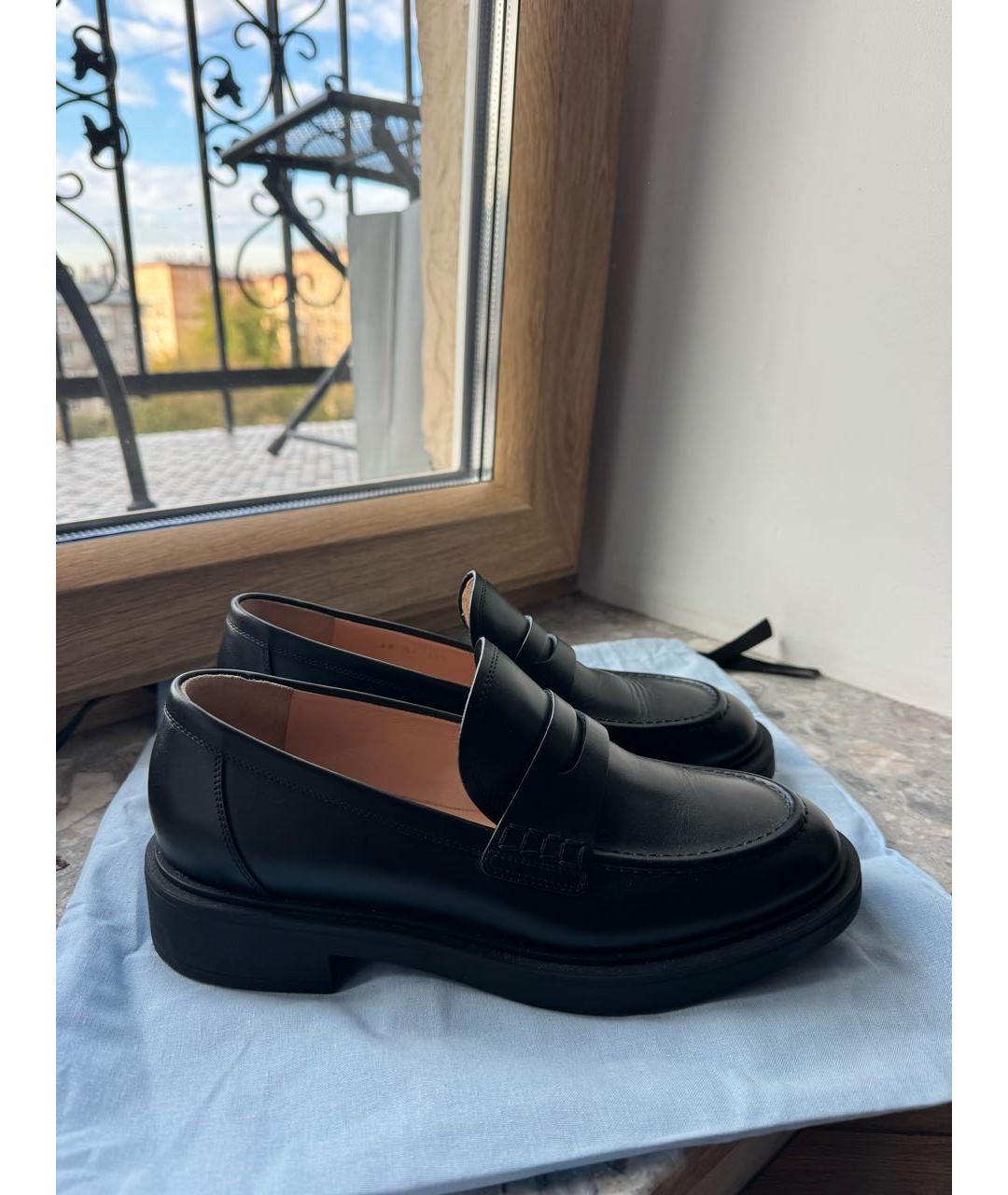 GIANVITO ROSSI Черные кожаные лоферы, фото 8