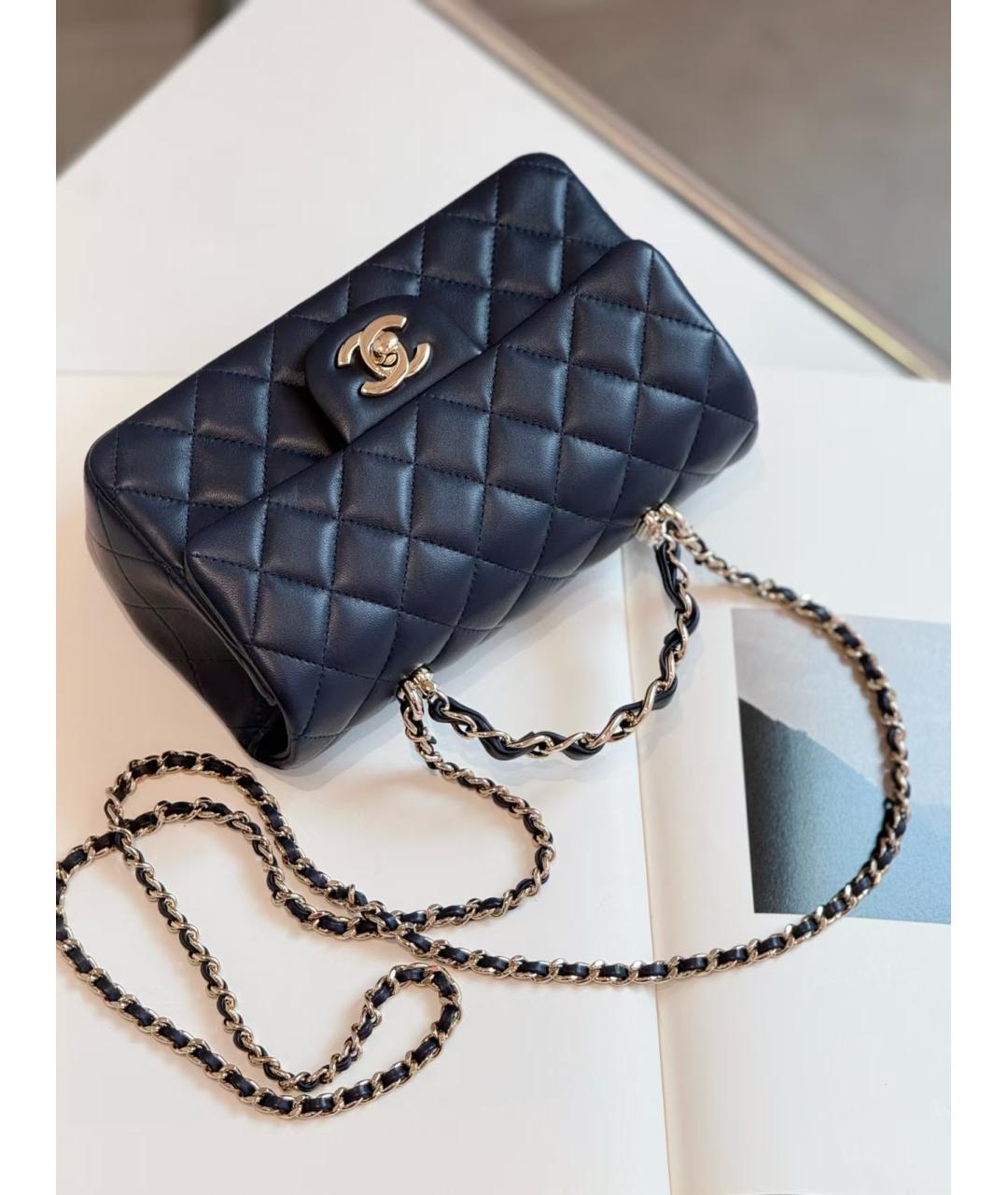 CHANEL Черная кожаная сумка через плечо, фото 4
