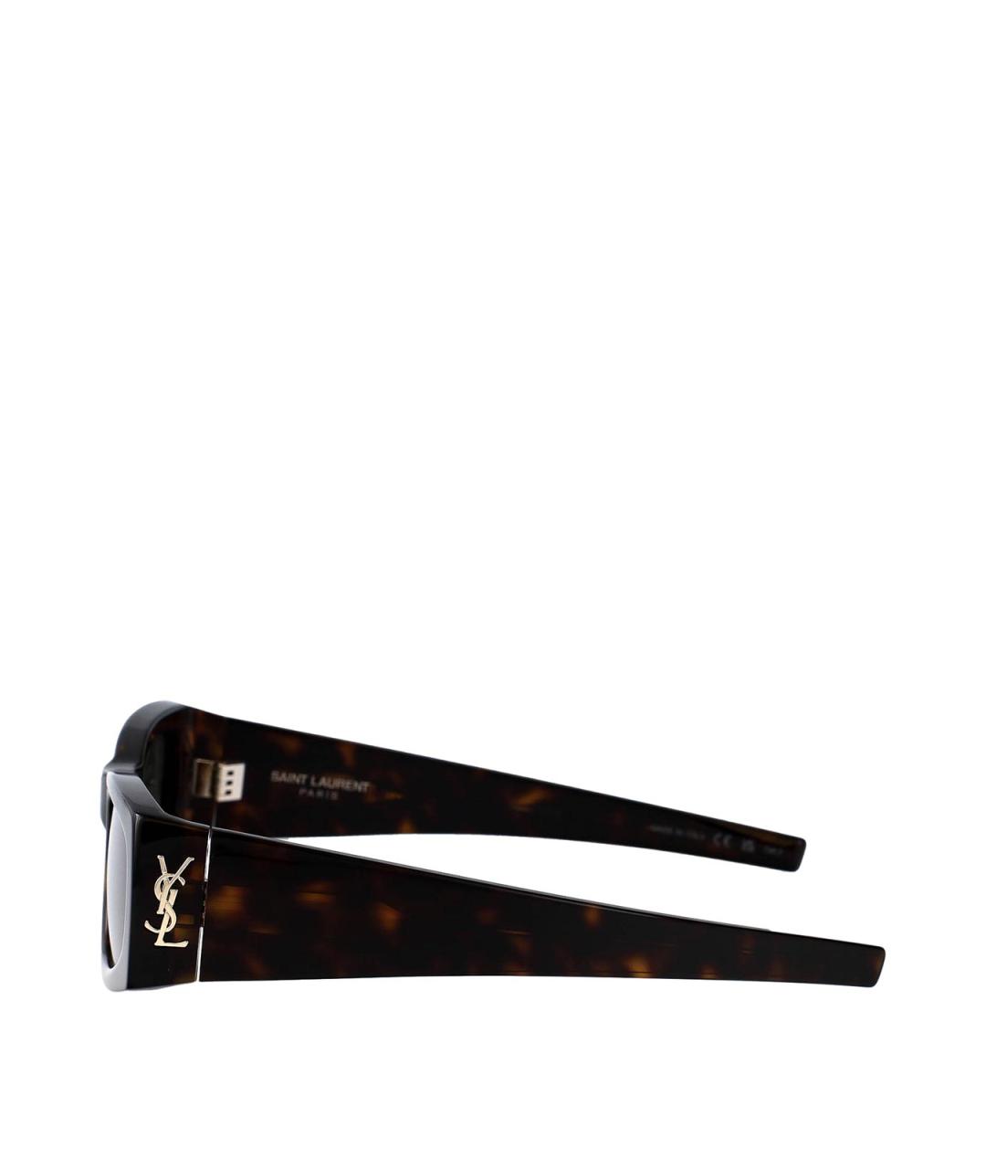 SAINT LAURENT Коричневые солнцезащитные очки, фото 3